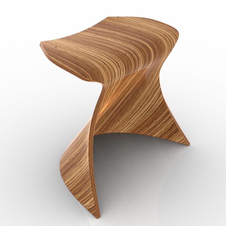 stool - mirlino by giancarlo mino chair 3D Model Preview #66a35594