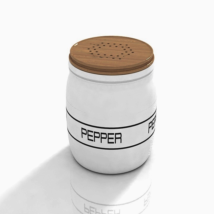 tableware pepper 3D Model Preview #5635bc45