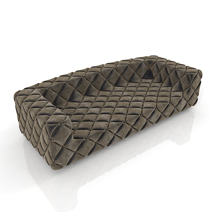 sofa soho tufted collection - rereading armchair pouf 4 3D Model Preview #b2cbac9f