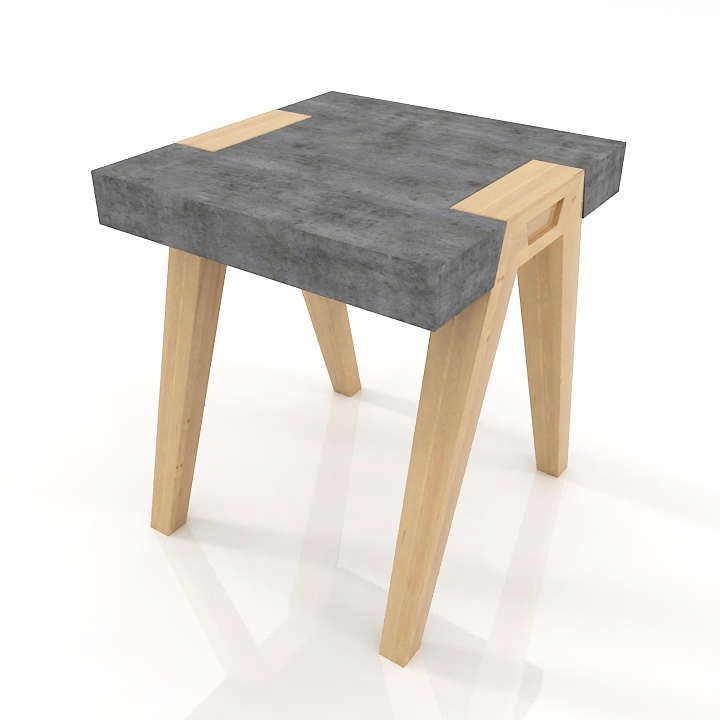 chair stool brutal 3D Model Preview #da872c05