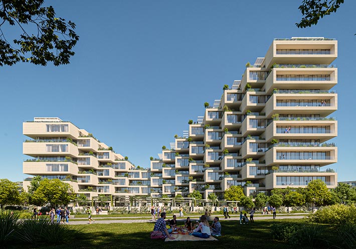 Park Rise residences by BIG, Athens, Greece
