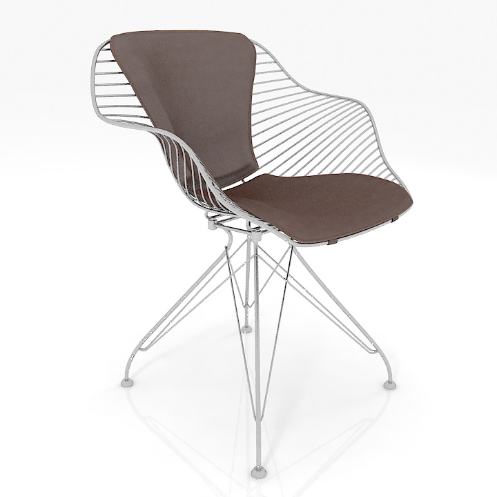 Wire Dining Chair 3D Model Preview #06ff28f7