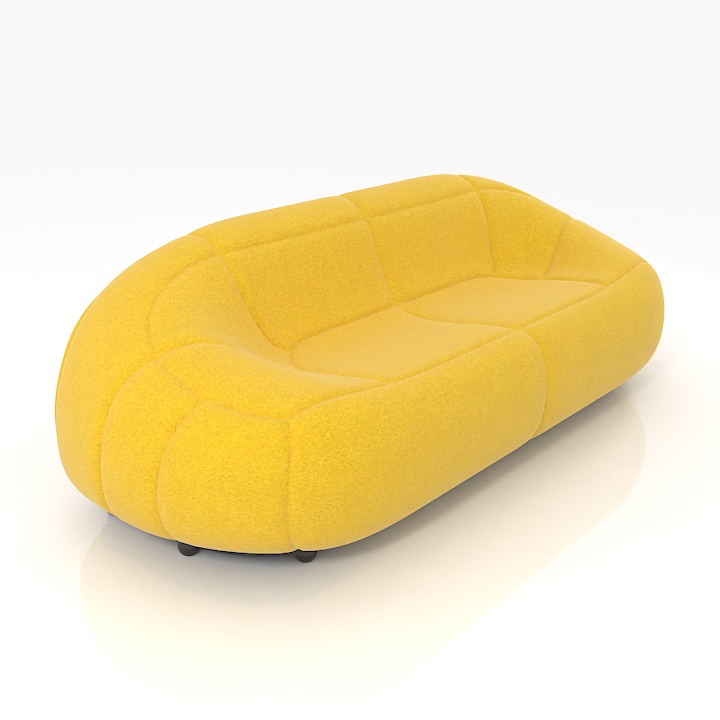 yellow sofa y 3D Model Preview #1c63c5de