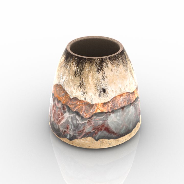 woodfired conic collection vases 3 3D Model Preview #d6cf1100