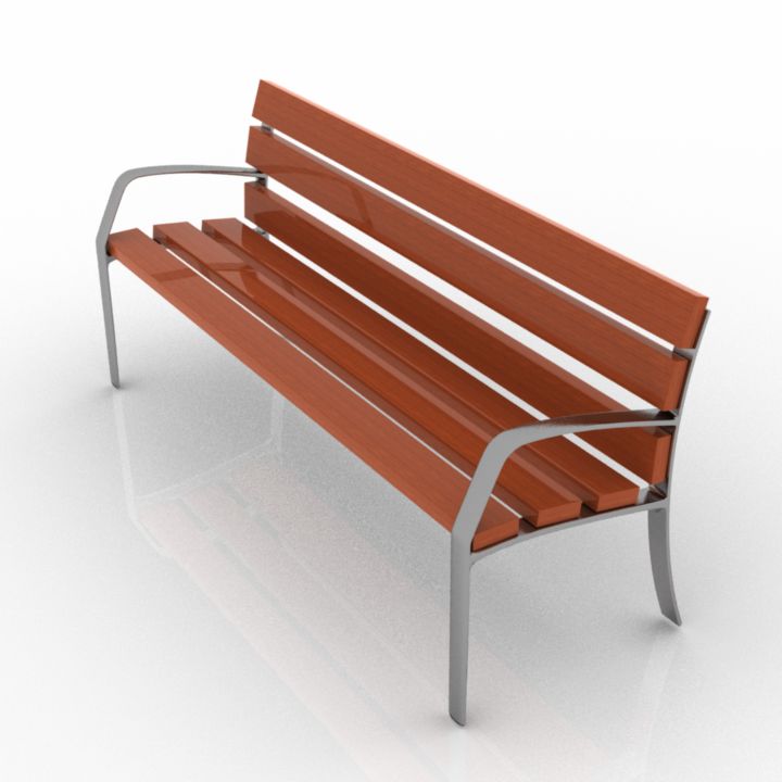 arbero park bench 3D Model Preview #53c16f65