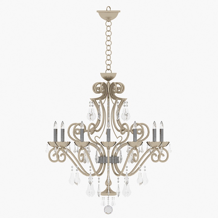 luster arte lamp chandelier crystal lamp lll 3D Model Preview #267f3906