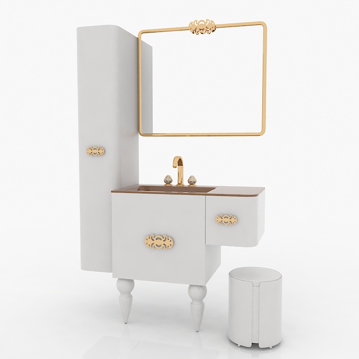 amarcord & glamour marco poletti eurolegno thg bathroom sink mirror 3D Model Preview #b154882b