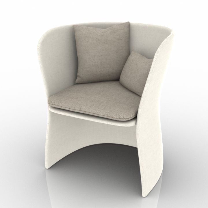 b&b italia canasta chair 3D Model Preview #8f5e2ae3