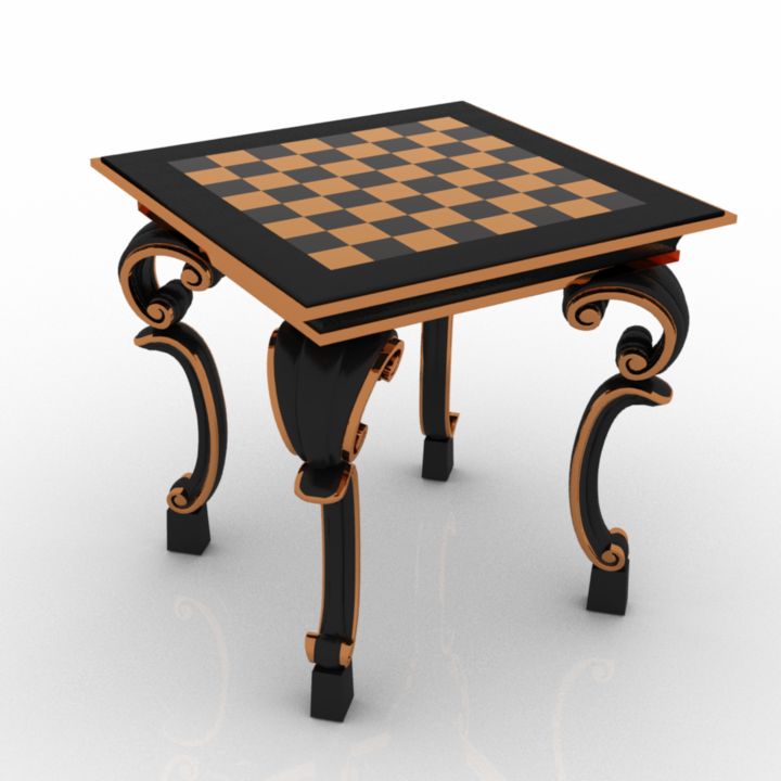 Calamandrei & Chianini Tavoli 1637 Play Table 3D Model Preview #677bf58b