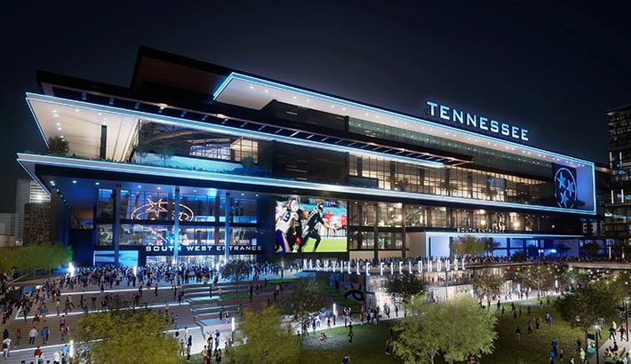 Tennessee Titans new stadium, Nashville, TN, USA