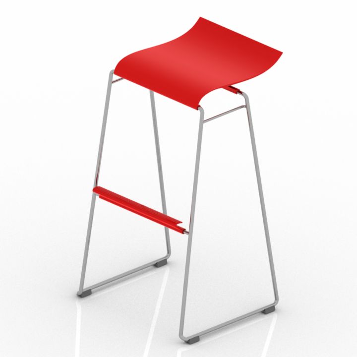 bla station - gecco o33-82 bar chair 3D Model Preview #105d701e