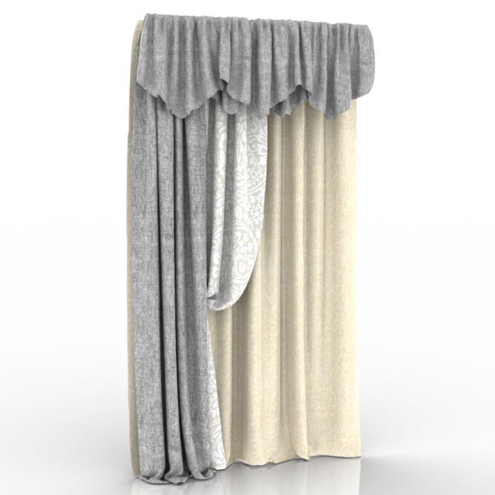 Curtain Lambrequin 3D Model Preview #b7aa4294