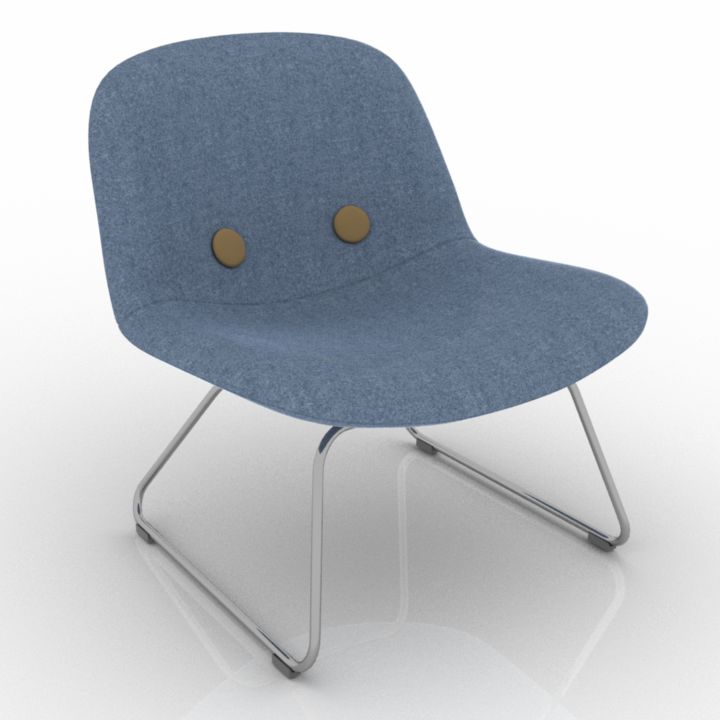 Erik Joergensen manufacturer Eyes Lounge  EJ 3U Staal Chair 3D Model Preview #a128ac70