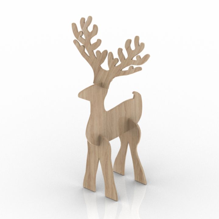 hny decor deer 3D Model Preview #bcb7aa89