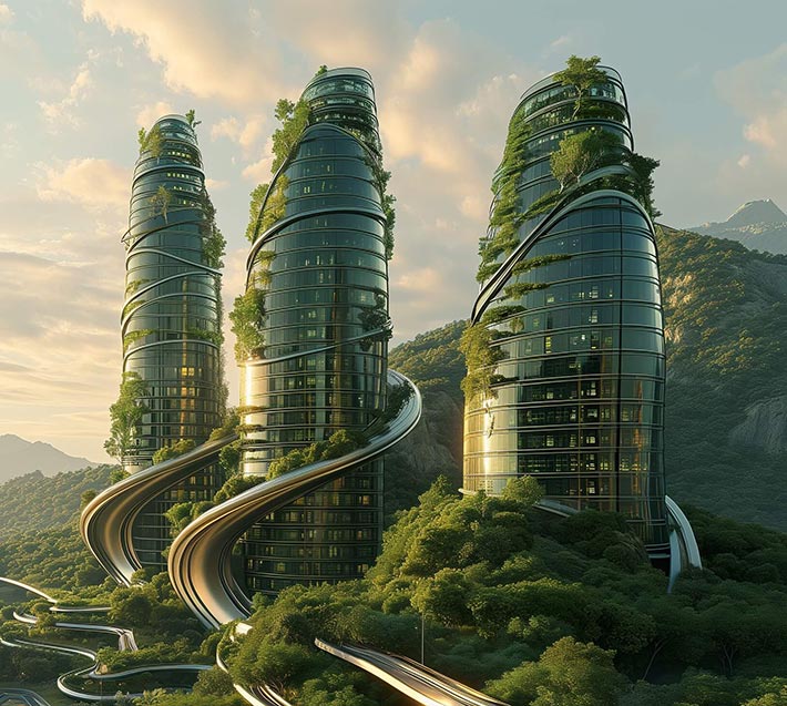 Green Towers by Azra Mizban, Indonesia