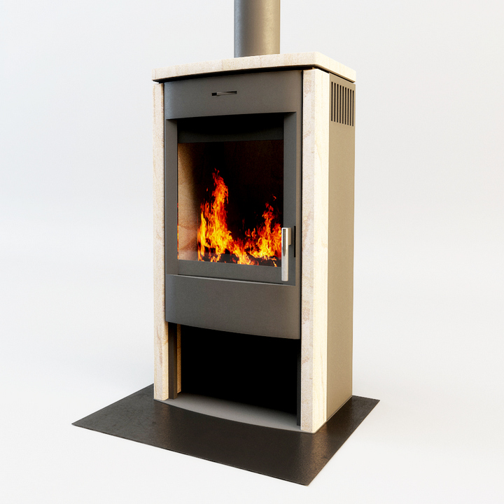 fireplace masaya sandstone 3D Model Preview #7477d572