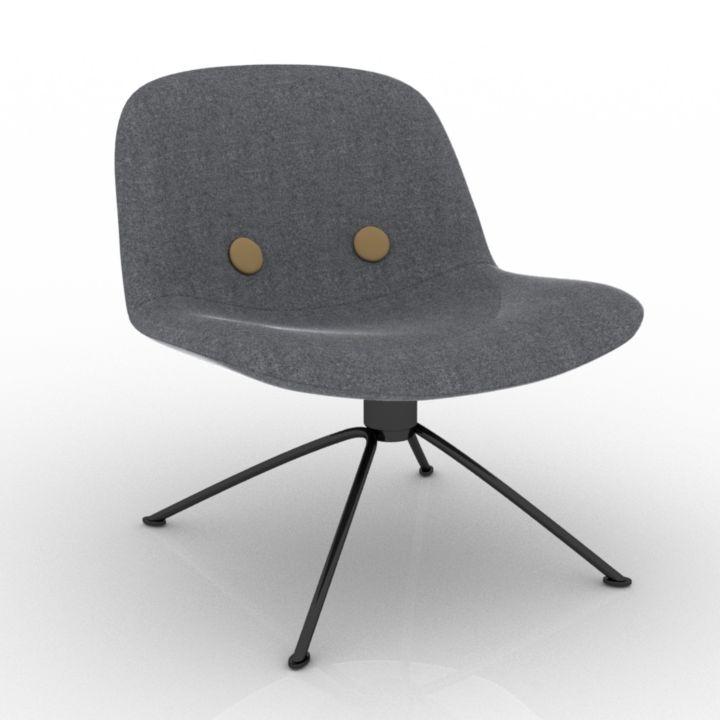 Erik Joergensen manufacturer Eyes Lounge  EJ 3U Staal Chair2 3D Model Preview #7781695a