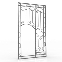 Forged Gate-Door 3D Model Preview #f44e51ca