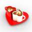 3D "Heart" - Cups Coffee Set