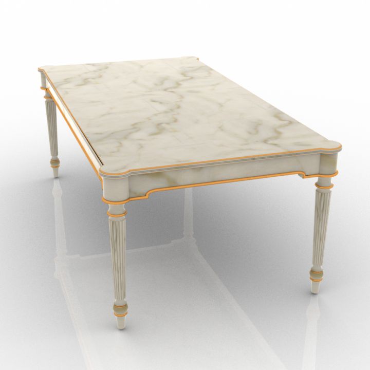 Louis XVI Neoclassical Table 3D Model Preview #c91369f1