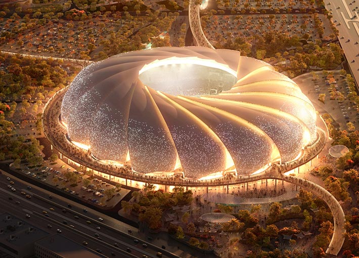 Aramco Stadium by Populous, Al Khobar, Saudi Arabia