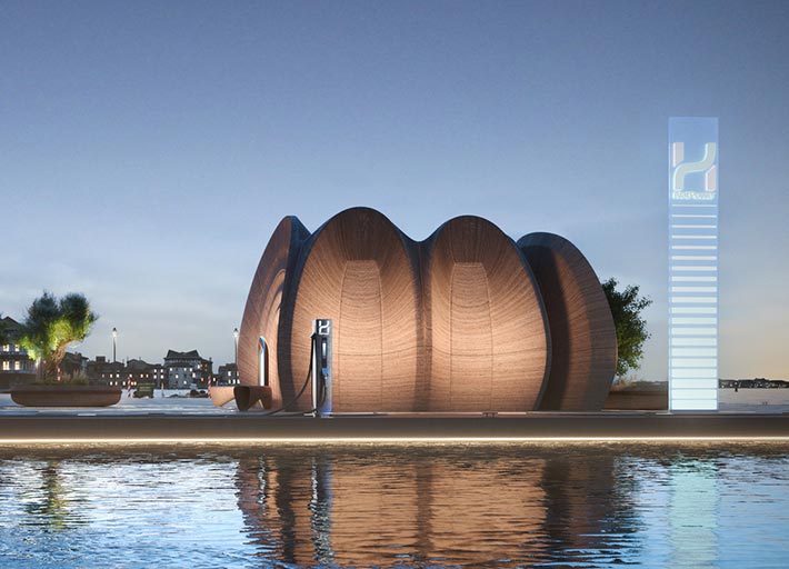 Hydrogen Refueling Station by Zaha Hadid Architects, Italy