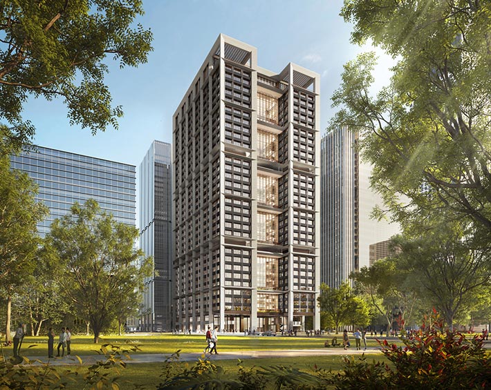 Z6 tower by Foster + Partners, Beijing, China