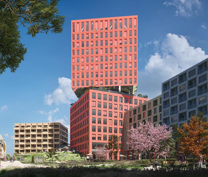 "Grüne Mitte" housing complex, Düsseldorf, Germany
