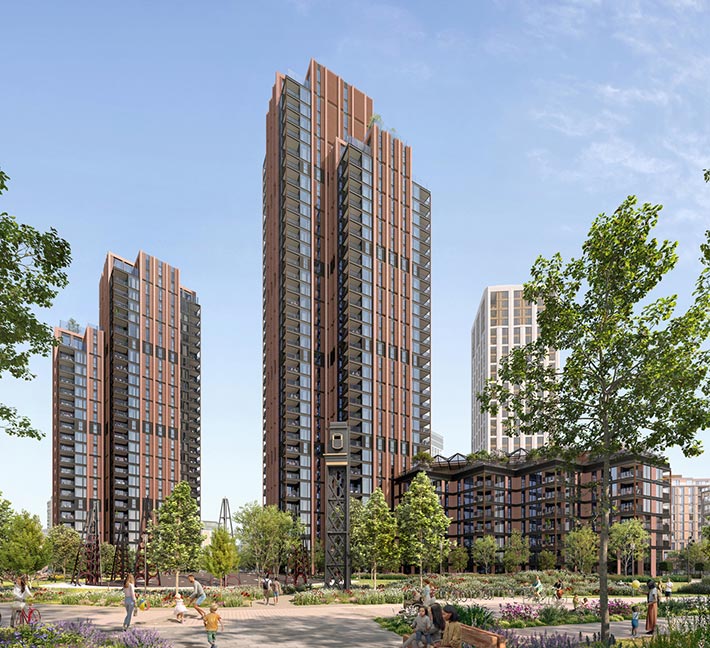 King's Road Park masterplan by Foster + Partners, London, UK